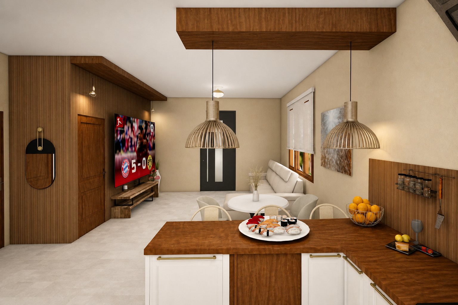 Finished open-concept home interior by Prime Fencing & Roofing Systems